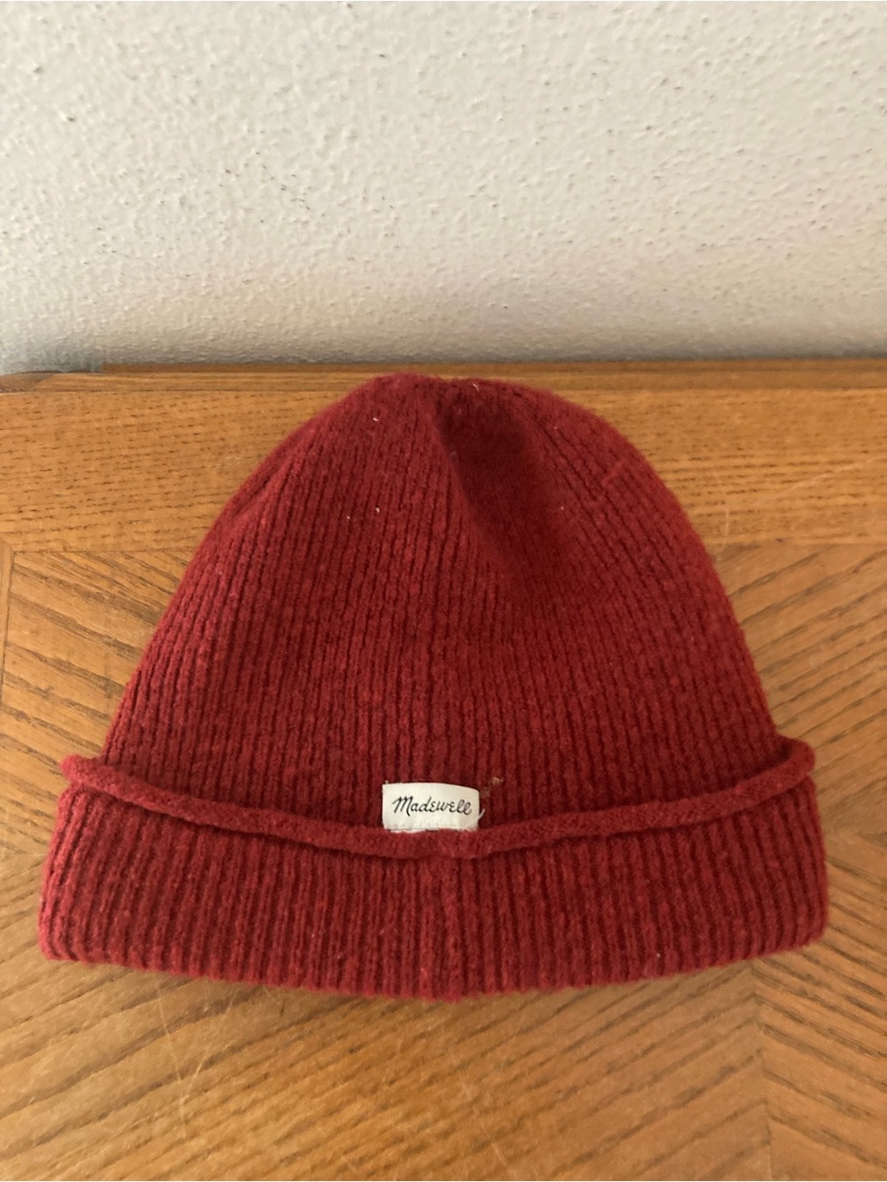 MADEWELL Red Orange Ribbed Beanie (OS)
